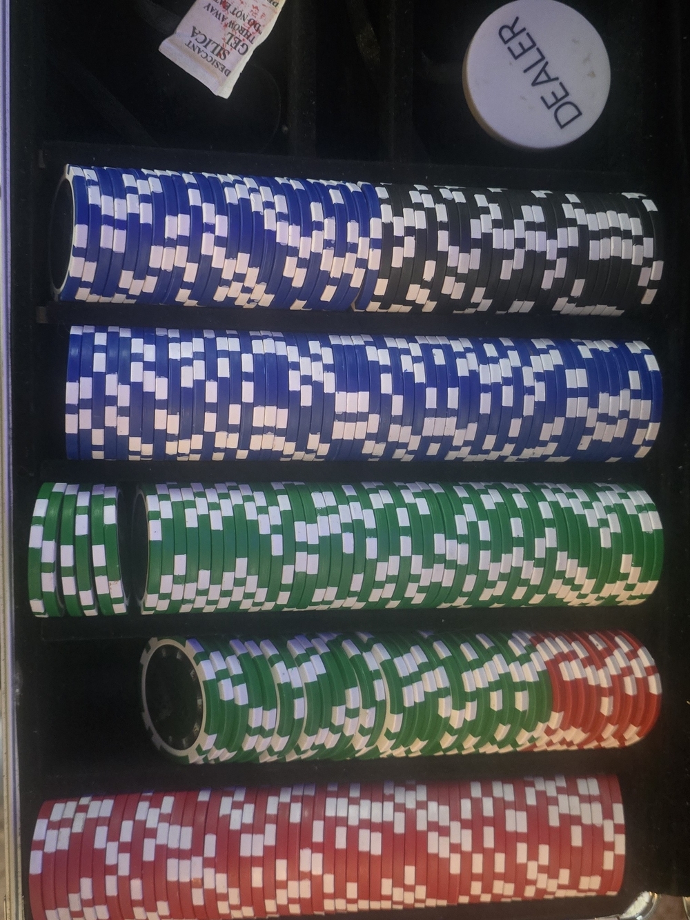 Poker Chip Set - Black, Blue, Red, Green Chips - Picture 5 of 6